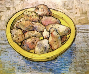 Bodegón Patatas en un plato amarillo Vincent van Gogh Pinturas al óleo